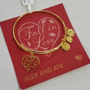 Alex and Ani 🍂 Fall In Love 🍂 Goldtone bracelet